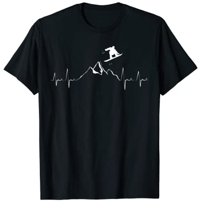 Snowboard Herzschlag Apres Ski Schnee Alpin Snowboard T-Shirt