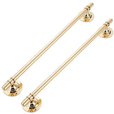 CcHhyyt 2 Stück Selbstklebende Griffe Schrankgriffe Türgriffe Schubladenknöpfe Griffe zum kleben Metallgriff Möbelgriff aus Zinklegierung Schiebetürgriff Griffe für küchenschränke (320mm, Gold)