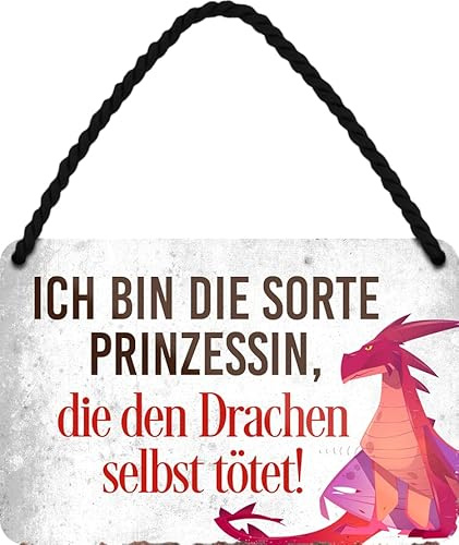 schilderkreis24 Blechschild Sprüche für Frauen – Geschenk für beste Freundin, Geburtstag & Einzug (Ich bin die Sorte Prinzessin)