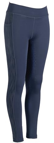 HKM Flow Reflective C.F.S. Leggings de Montar, Azul Oscuro, 164 para Niñas
