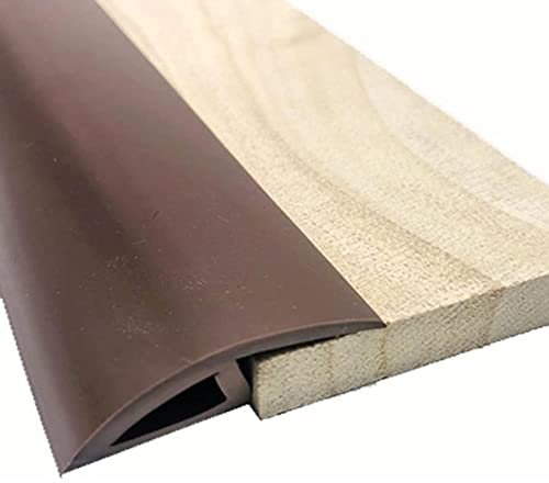 LAIDEPA 2 Meter Türschwellenstreifen PVC Vinyl,Selbstklebende Einfassung Teppichkante,Geeignet für Gefälle Schwelle 5 mm Teppichleiste,Übergangsprofil,Braun