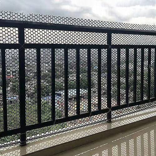 Black Plastic Pet Fencing for Balcony, 15.7in x 16.4ft, Safety Net Protection Net Tools for Railing Stairs Garden, Chicken Wire Fence Mesh, Can Be Cut ( Color : Mesh 0.8cm , Size : 0.4x5m/1.3x16.4ft )