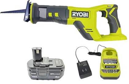 RYOBI ONE+ 18V Cordless Reciprocating Saw Kit with 4.0 Ah Battery and Charger