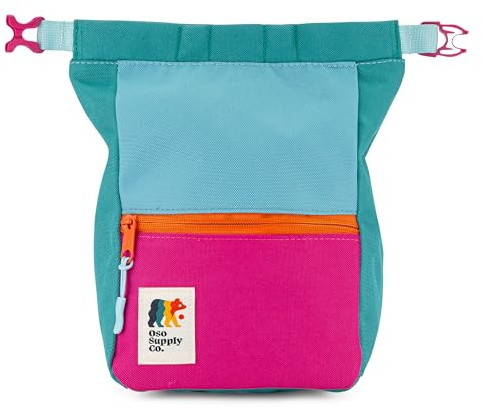 Oso Supply Co - Large Roll Down Bouldering Chalk Bucket (Magenta/Teal)