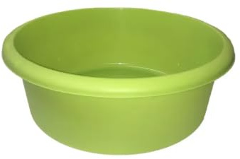 Vision4ever 1Pcs Green Large Round Circular Water Washing Up Bowl Large Basin Sink Kitchen Wash Basin, Plastic Kitchen Sink Tidy Organisers