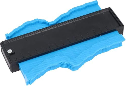 Blue 14 cm/6 inch Contour Gauge – Profile Template Duplicator for Accurate Shape Measurement, Irregular Contour Tracing Ruler for Woodwork, Flooring & Tiling Projects