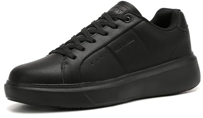 ANALEAF Mens Fashion Trainers Casual Sneakers Lightweight Business Shoes Black