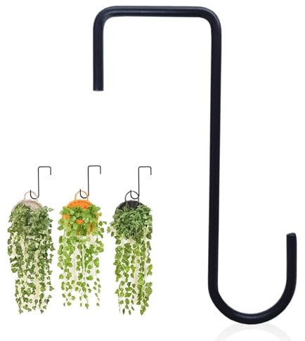 Fence Hooks, Fence Hook - Outdoor Plant Hooks Over Fence, Steel Deck Hook | Outdoor Garland Hook, Patio Hooks, Railing Hooks for a
