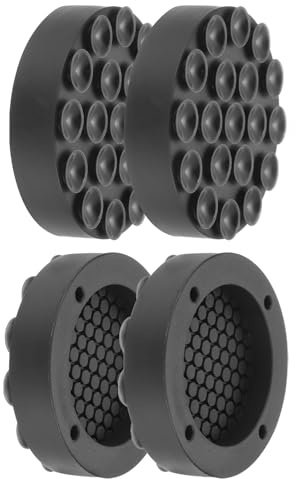QUARKZMAN Pads Anti-Vibration Pour Machine À Laver, 4pcs Support En Silicone Anti-Dérapant Avec 19 Ventouses Puissantes Pour Arrêter La Marche De La Machine À Laver (Noir, Diamètre 2.5)
