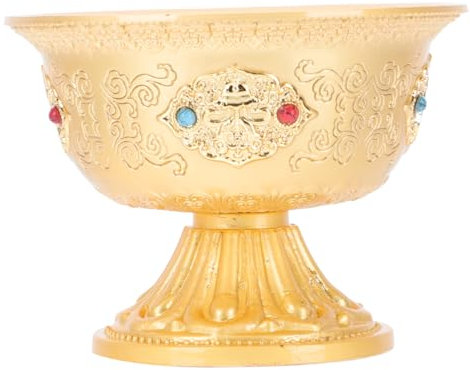 MAGICLULU Lot De 3 Tasses À Eau Dorées Bols Décoratifs Bol De Temple Tasse D'Eau Bénite D'Offrande De Bon Augure D'Offrande De Bouddha Tasse D'Eau De Bon