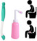 SEABABOO Herramientas De Ayuda Para El Inodoro 2 Piezas Ayuda Para El Inodoro Ayuda Para El Inodoro Para Limpiar Y Limpiar Ayudas De Inodoro para Discapacitados Y Ancianos (Rosa, 350ML)