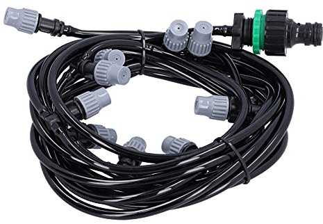 Kit de tuyau d'arrosage multifonction pour serre de jardin, système d'arrosage de pelouse avec 10 buses de brumisation, 10 m, 32,8 pi, PVC, ABS