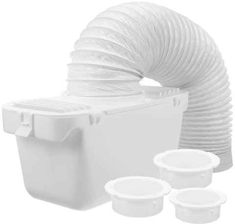 HAMPPLIES Dryer Vent Plate Set with Quick Connect Dryer Connector, White Plastic Material, Water Collection Feature, Versatile Use, Replacement Accessory for Clothes Drying