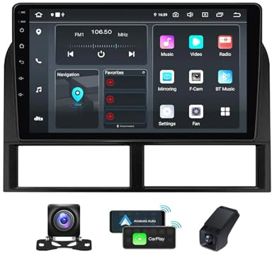 Android 14 Car Radio for Jeep Grand Cherokee WJ 1998-2004 9.5 inch 2K Touch Screen Head Unit with CarPlay Android Auto Bluetooth FM RDS GPS Navigation SWC DSP 4G WiFi + Camera DVR(M160CP)