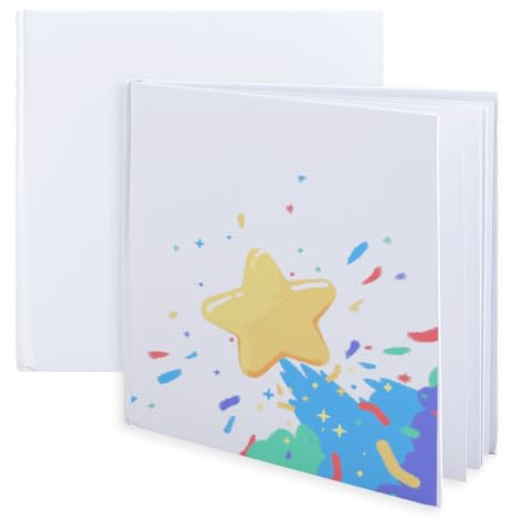 SUPerfINDINGS 2-pack inbunden tom bok 18 x 19 cm tomma böcker 14 sidor tjocka sidor böcker inbunden skissböcker dagbok gör din egen bok idealisk för att skriva läsning ritning gästbok