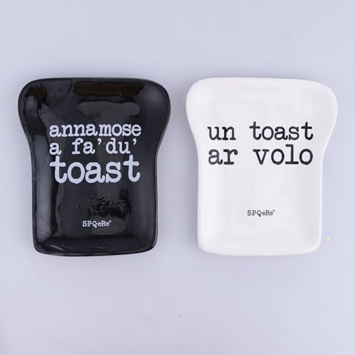 SET 2 Piattino toast in ceramica, S.P.Q.eRe