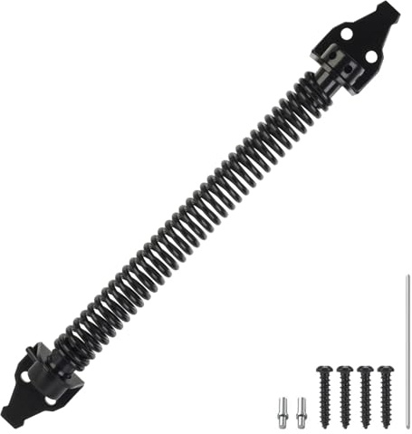 Hardware per chiusura automatica della porta esterna a molla per cancello da 35,6 cm, con strumento regolabile per recinzione in vinile in legno