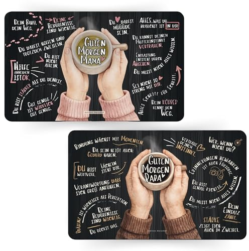 Gift for new parents: breakfast board set Guten Morgen Mama und Papa, Easter gift for expectant parents, gift for parents for birth