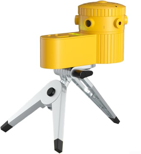 Magnetic Spirit Level 4-in-1 with Tripod, LED Lighting for Horizontal and Vertical Measurement, Precision Leveling Device for Tilers and DIY Projects, Compact 15.5 cm (Silver)