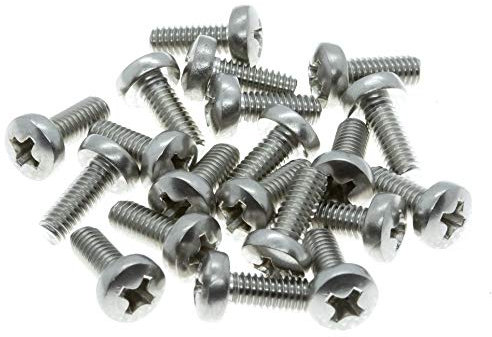 M4 (4mm x 16mm) Phillips Pan Head Machine Screws - Stainless Steel A2 (Pack of 20) DIN 7985 F11BC