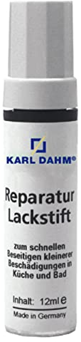 Karl Dahm Lackstift für Fliesen Manhatten 12ml I Stift für kleinere Beschädigungen an Keramik, Emaille & Acryl I Speziallack für Küche & Bad – 11281