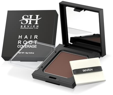 SEVICH Instantly Hair Shadow - polvere per ombreggiatura dell'attaccatura dei capelli, correttore rapido delle radici dei capelli grigi, fibra per ombreggiatura dei capelli, 12 g marrone scuro
