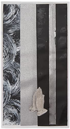 Pracht Creatives Hobby 7073-20295 Wachsplatten Mix schwarz/silber, 3 halbe Wachsstreifen mit einem Motiv, ca. 200 x 50 x 0,5 mm, zum Modellieren und Verzieren von Kerzen