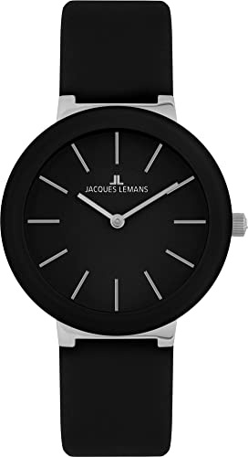 JACQUES LEMANS Damenuhr Monaco Lederarmband massiv Edelstahl 42-9