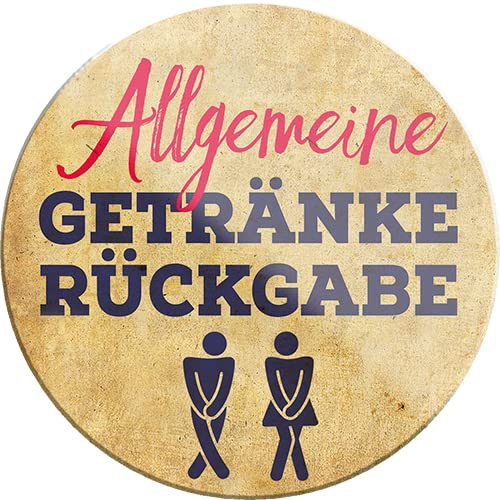 Schilderkreis24 – Lustiger Spruch “Allgemeine Getränkerückgabe“ Magnet Alkohol Trinken Toilette Deko Kühlschrankmagnet Humor witzige Geschenkidee Geburtstag Weihnachten 8x8 cm