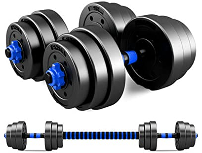 BCBIG Hanteln 15KG Verstellbare Kurzhanteln Set, Hantelset Gewichte 3in1 mit Hantelscheiben und verschlüsse, Gewichtes Langhanteln Verbindungsrohr für Krafttraining,15kg(7.5kg*2)