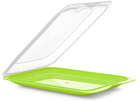 PracticDomus Hochwertige Aufschnitt-Boxen, Frischhaltedose für Aufschnitt Fresh System. Optimale Aufbewahrung im Kühlschrank (Grün)