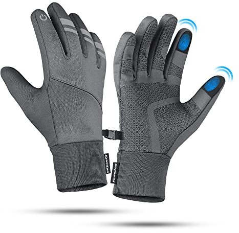 KynciLOR Winterhandschuhe Herren Damen Touchscreen Fahrradhandschuhe Winter rutschfeste Wasserfest Handschuhe Laufhandschuhe zum Radfahren Klettern Joggen Skifahren