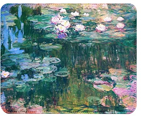 Fabulous Faux Leather Mousepad Monet The Water Lilies Painting France (22 x 18 cm)