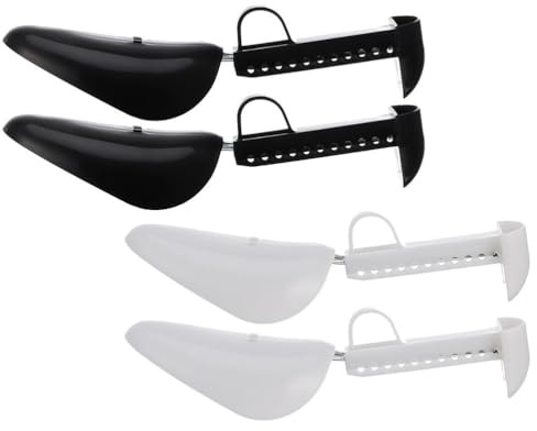 2 Paar Schuhdehner Damen Verstellbar, Schuhspanner Kunststoff Expander, Schuhstrecker Für Breite Füße, Stiefelhalter Schwarz Und Transparent, Schuhweiter Für Zu Enge Schuhe