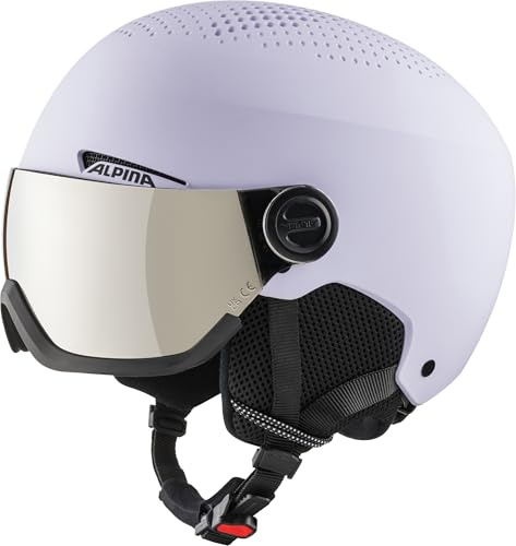 ALPINA ARBER Visor Q-LITE - hochwertiger & sicherer Skihelm für Erwachsene, mit waschbarem Innenfutter, mit kontrastverstärkendem Visier