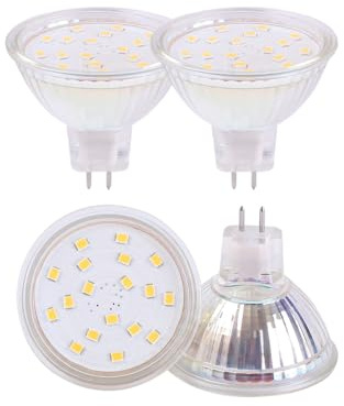 CIKAMIO MR16 Led Light Bulbs AC/DC12V Non-dimmable GU5.3 4W led Spotlights 3000K Warm White 300LM 35W Halogen Bulbs Replacement for Track Lighting and Outdoor Landscape