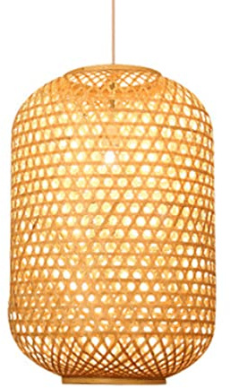 SUCADA Luminaires Suspendus Lanterne Bambou Lampe Suspendue Antique Chinois Lampes Suspension Baldaquin Bohème Traditionnel Lampe Lustre Forme Dôme Réglable Hauteur Pour Salle Manger Salon Thé Bar