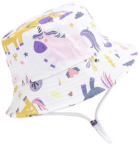 Malaxlx Bob Bébé Enfant Fille Garçon Chapeau de Soleil Chapeau de Pêcheur Chapeaux de Seau Chapeau de Plage Été Extérieur Protection Solaire Bob