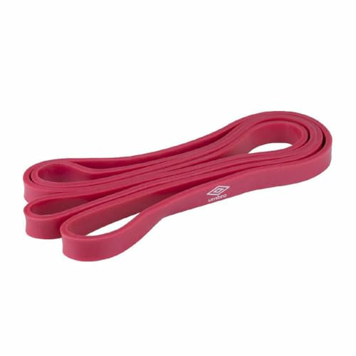 Umbro Bande Elastique Musculation 25KG - Appareil Musculation - Élastique de Fitness pour Entraînement en Force et Réhabilitation - Fitness Materiel - 208 x 4,5 x 1,7 cm - Plastique - Rouge