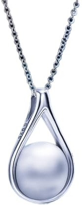 DiDiBirDi S925 Collar para cenizas, collar de plata de ley para mujer, colgante de cenizas con juego de embudo y paño de plata para limpiar, regalo conmemorativo para urnas y colgantes