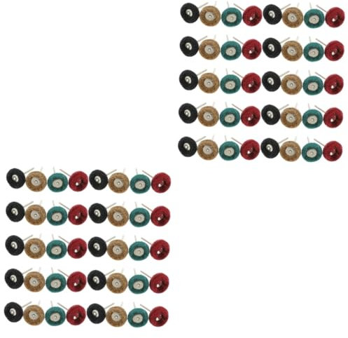 Hemobllo 80pcs Drill Machine Polishing Wheel Set Colors Abrasive Nylon Buffing Wheel for Jewelry and Surface Polishing