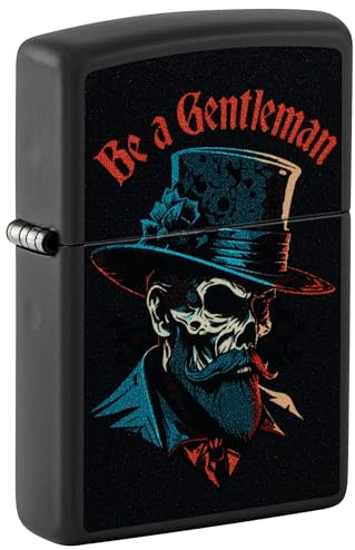 Zippo Windproof Lighter, Be A Gentleman, Grey Dusk, Colour Image, Refillable, Reusable, Windproof Design, Gift Box, Made in USA