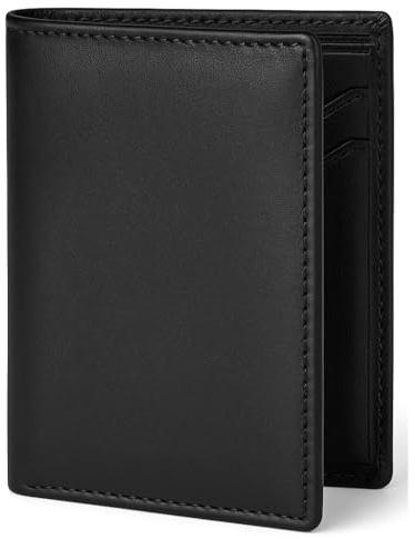 DYKANBO Billeteras para Hombre de Piel con Protección RFID, Slim Vertical Compacta para Bolsillo, Cartera Hombre Pequeña, con Monedero Sin Abultar, Ideal para Uso Diario, Viajes y Oficina