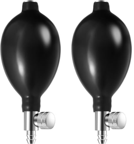 2 StüCk Schwarze Latex Inflationsbirnen Mit EntlüFtungsventil Ersatz Blutdruck MessgeräT Pumpball FüR Manuelle Aufblasbare Anwendungen