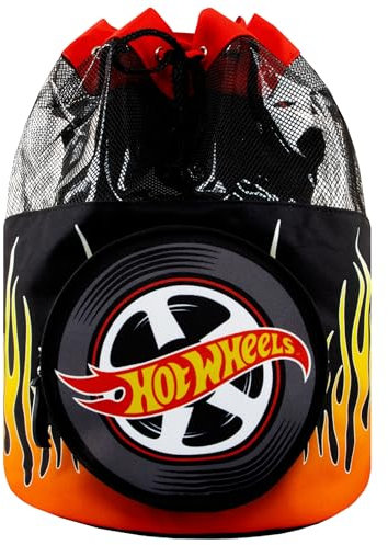 Hot Wheels Mochila Natacion, Bolso Niño Para El Verano, Mochilas Natacion Para Niños, Mercancía Oficial, One Size, Negro