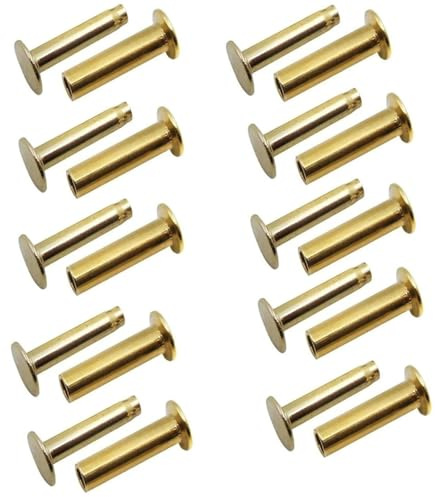 Tornillo Cuchillo De Cocina DIY Mango Remache Latón 10 Piezas/kit(Gold)