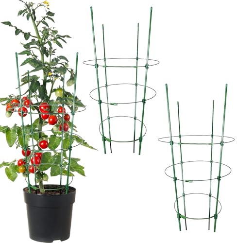 Jaula para plantas, jaula de torre, enrejado de jardín, suministros de jardinería para vides, plantas trepadoras, verduras, macetas, soporte para plantas de interior y exterior