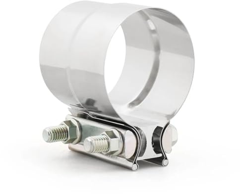 Terminale Di Scarico 2.0 2.25 2.5 2.75'' 3.0 4.0 Morsetto giunzione testa-testa per manicotto scarico acciaio inox Morsetto fissaggio per marmitta Terminale Scarico Auto(2INCH)