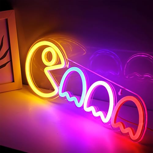 EleBikk Game Lumières néon LED, signal néon, néon LED Gamer décoration chambre, lumières décoratives colorées style de jeu, bar/salle de jeu/boutique de jeux de mode