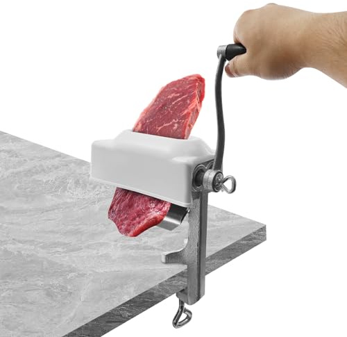 Genérico Ablandador De Carne De Acero Inoxidable De Hierro Fundido, Ablandador De Carne Manual con Soporte Ajustable, Ablandador De Carne De Doble Propósito para El Hogar Y El Restaurante